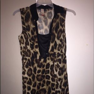 LG Sheer Animal Print Dress